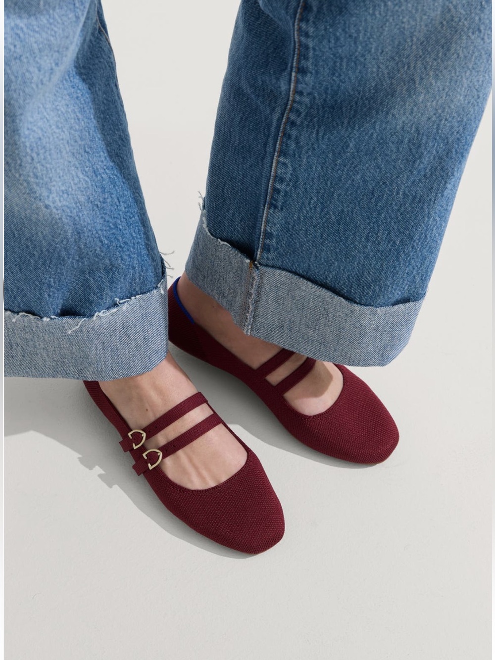 Rothy’s the double buckle Mary Jane in Cabernet - Picture 4 of 10